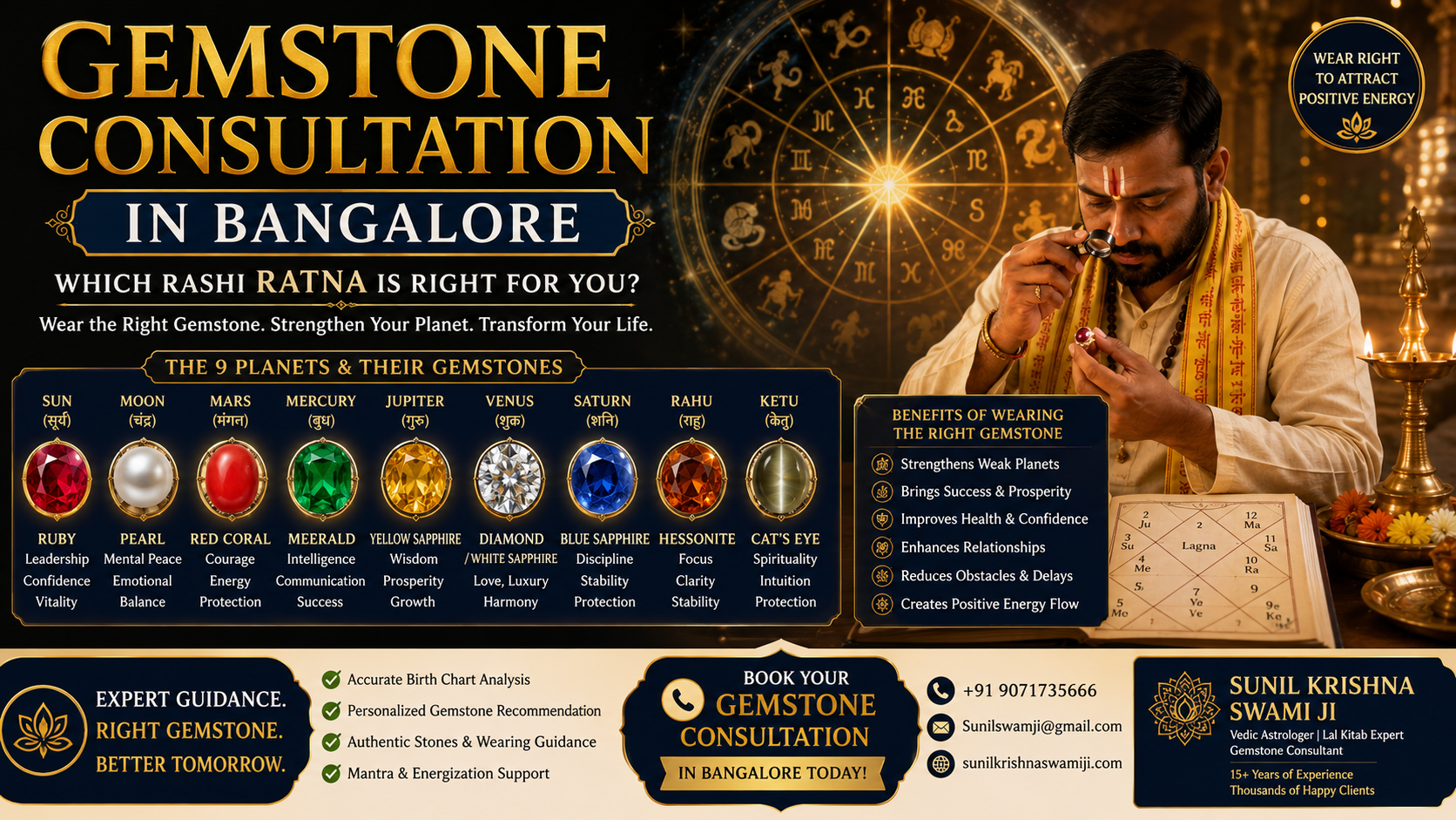 Gemstone Consultation in Bangalore: Which Rashi Ratna Is Right for You?